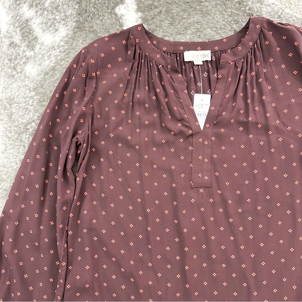 NWT LOFT Popover Blouse - Picture 2 of 9